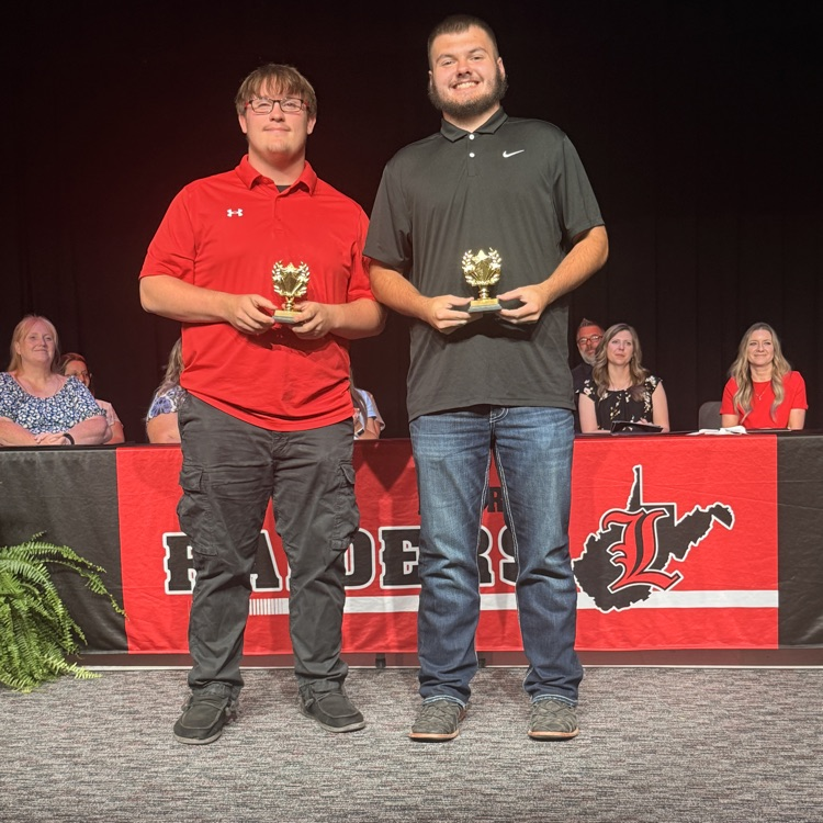 Logan and Parker with citizenship award