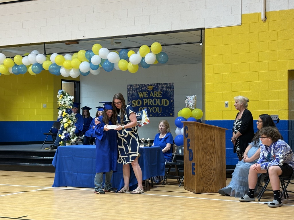 Elayna receiving the Citizenship award and a new Ipad. 