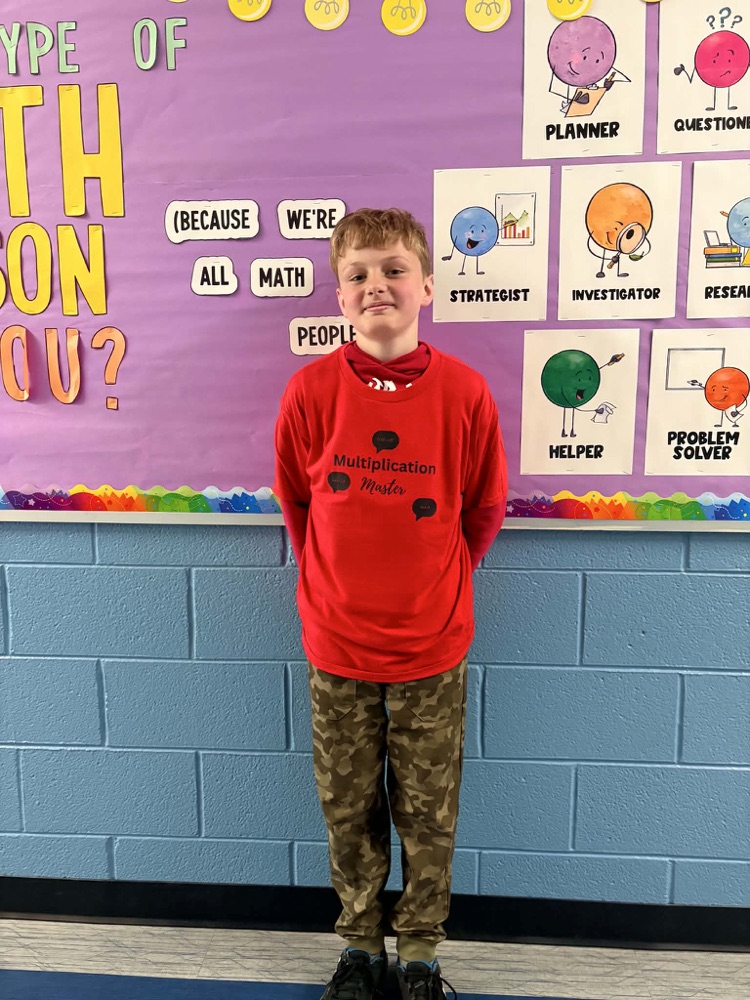 4th grade student who is a multiplication master.