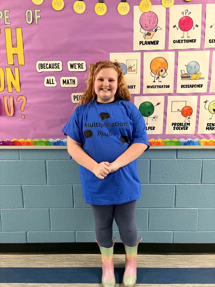 3rd grade student who is a multiplication master.