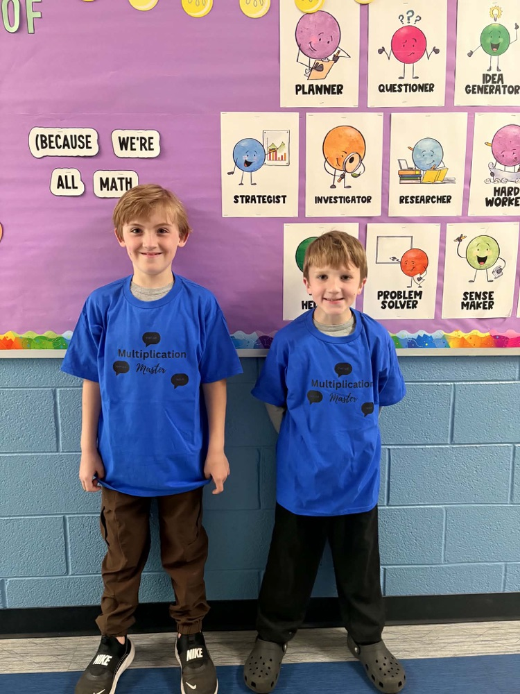 3rd grade students who are multiplication masters.