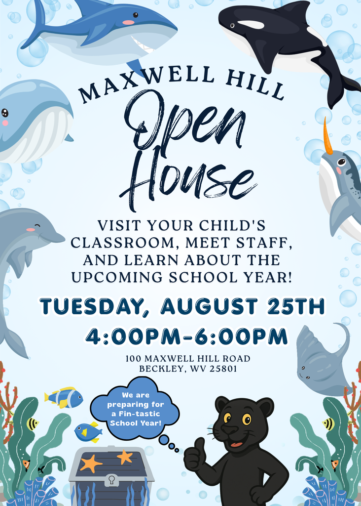 Open House is on the calendar! We are excited to welcome our Panther families back for the 2026-2027 school year. August 25th from 4:00-6:00PM.