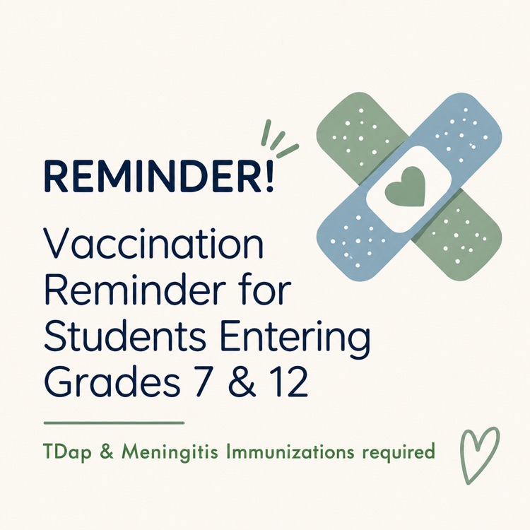 12th grade Vaccination Reminder