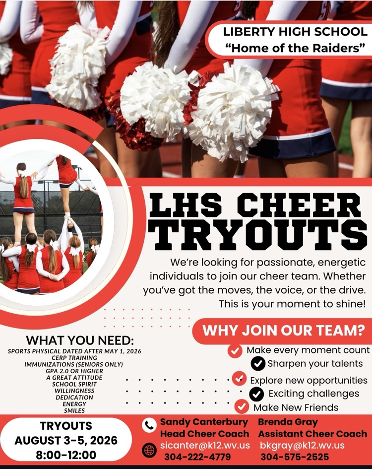 cheer tryouts, August 3