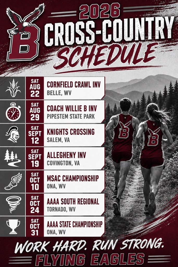 Beckley Cross Country Schedule 2026