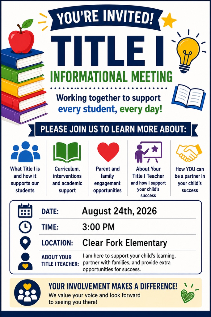 title 1 information for open house. August 24 at 3:00 pm.