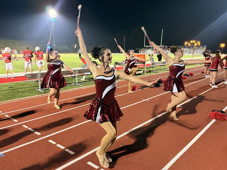 majorettes with batons performing 