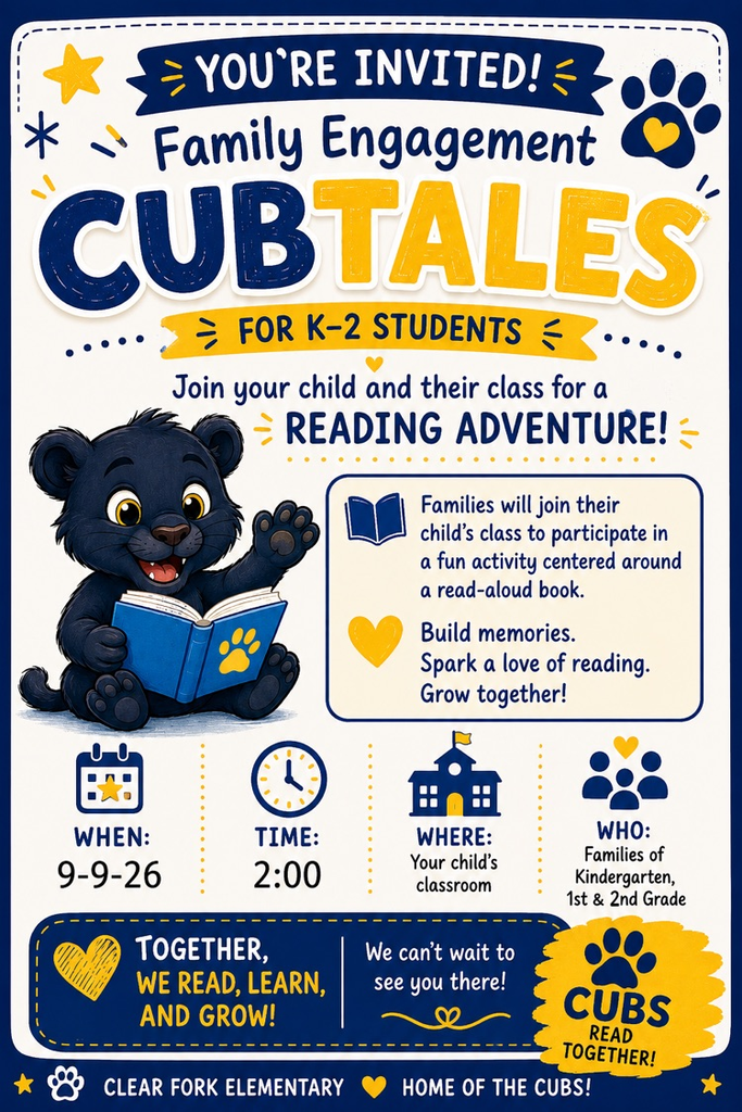family reading night September 8 at 2