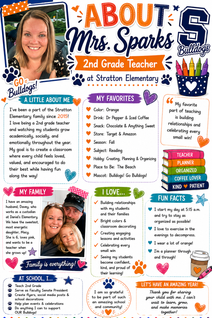 About Me - Mrs. Sparks