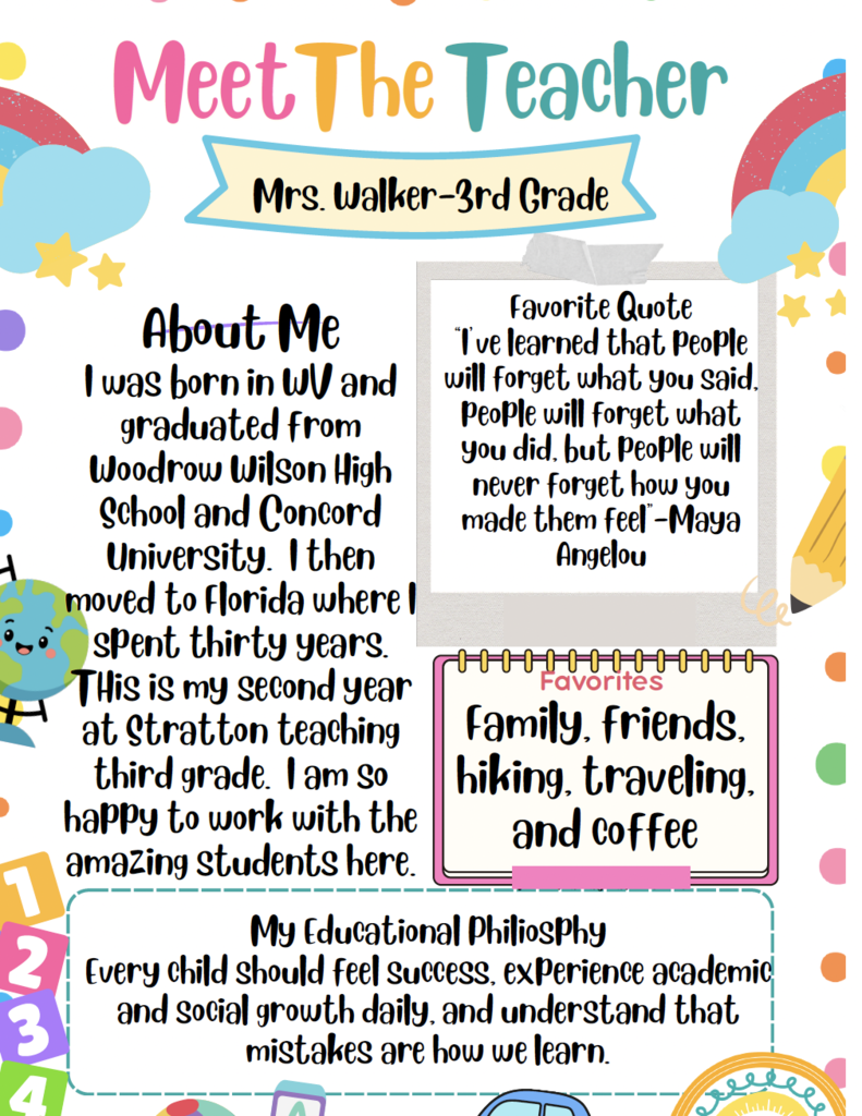 About Me - Mrs. Walker