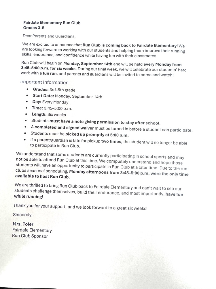 run club info