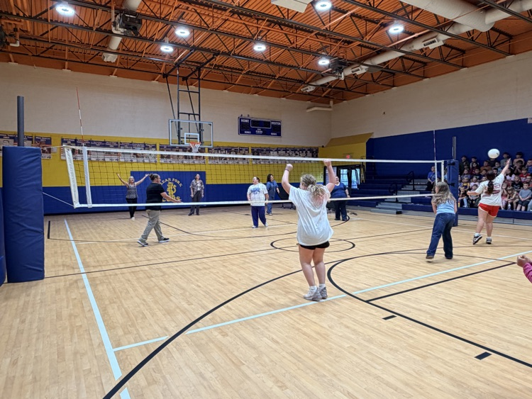 volleyball game against staff
