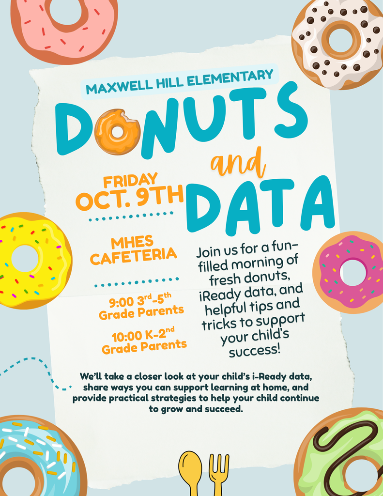 An event poster featuring donuts, text reading "Donut and Data", and a schedule for October 9th.
