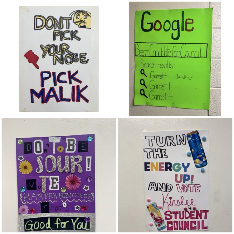 Students were creative in design their posters.