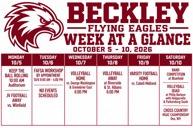 Flying Eagle Week at a Glance