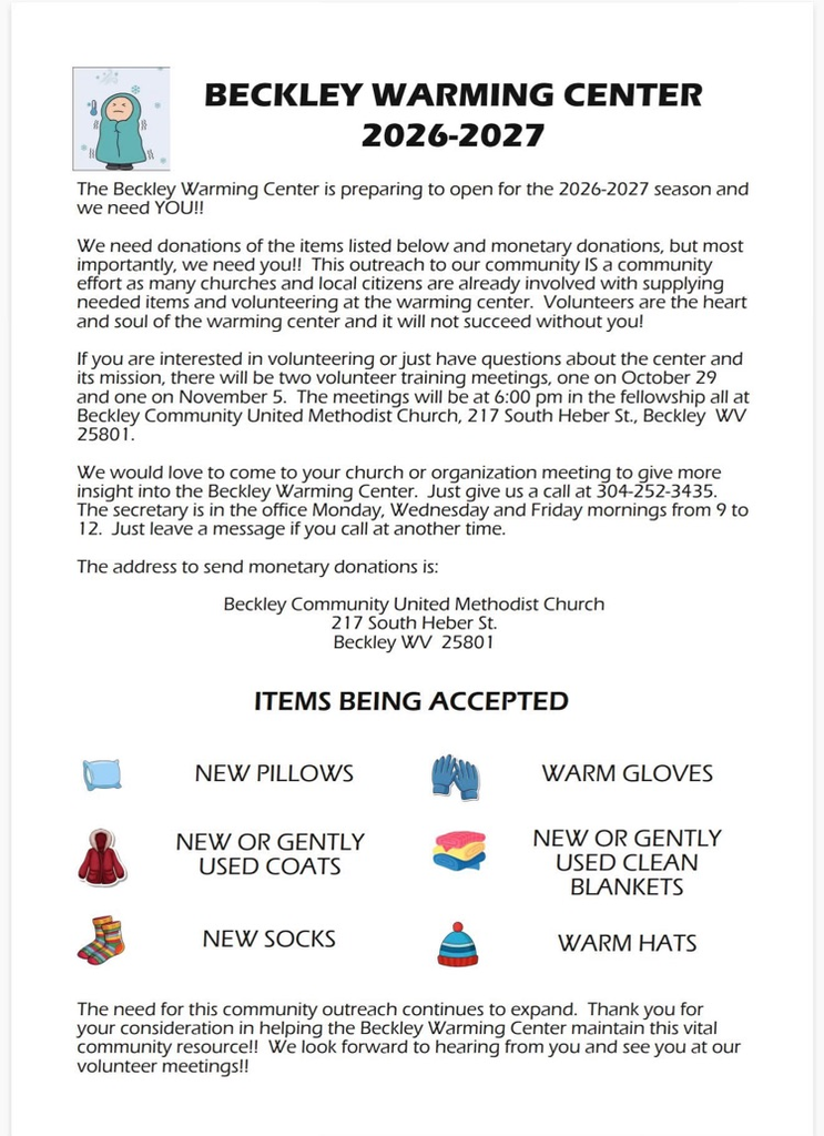 Warming Center Needs 