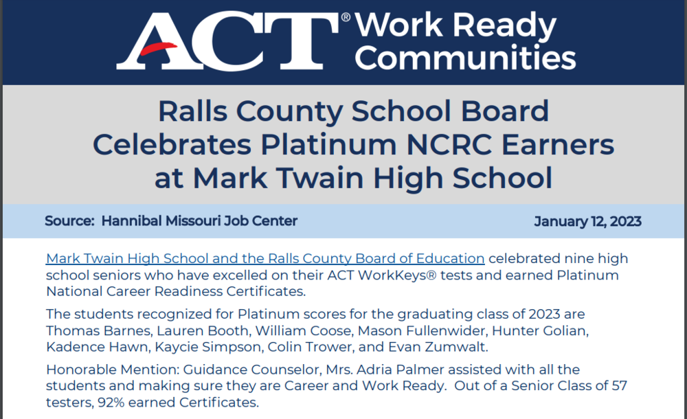 Ralls County R-II School District Ralls County R-II School District
