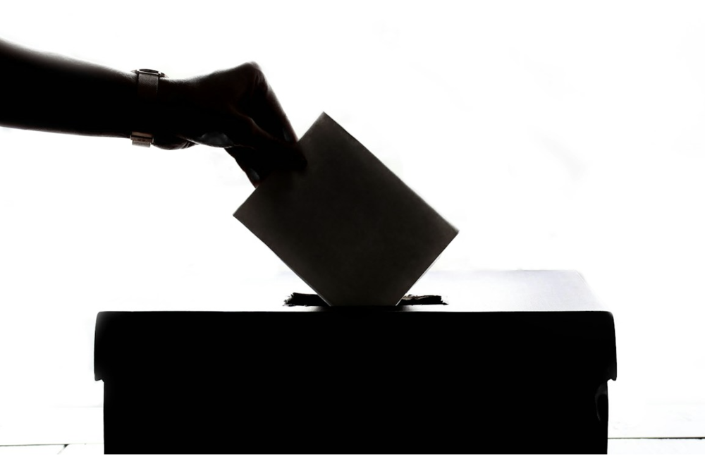 Axios Visual of Someone voting