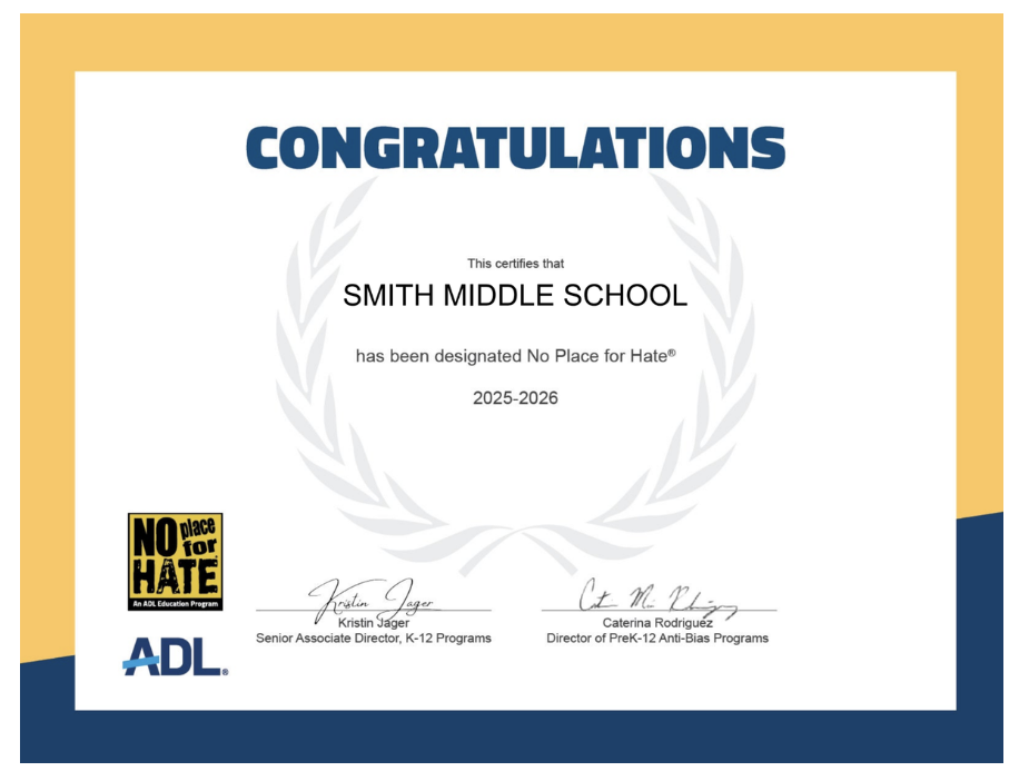 Smith earns no place for hate designation