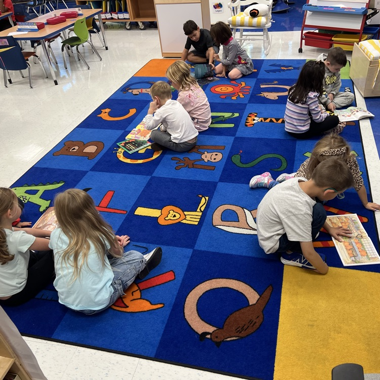 Reading is better together! 📚 Kindergarten students at Tisdale are learning how to partner read and building their collaboration skills