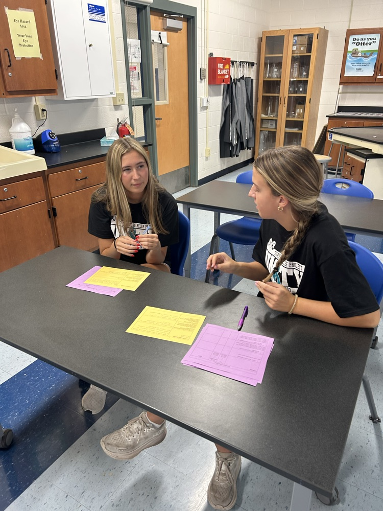 AP Research students give peer feedback