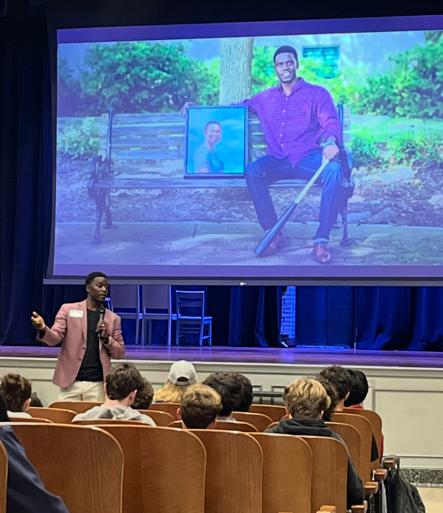 Chris Singleton addresses students
