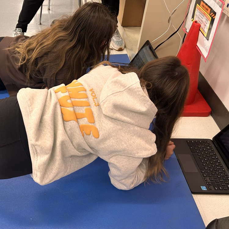 students doing plank