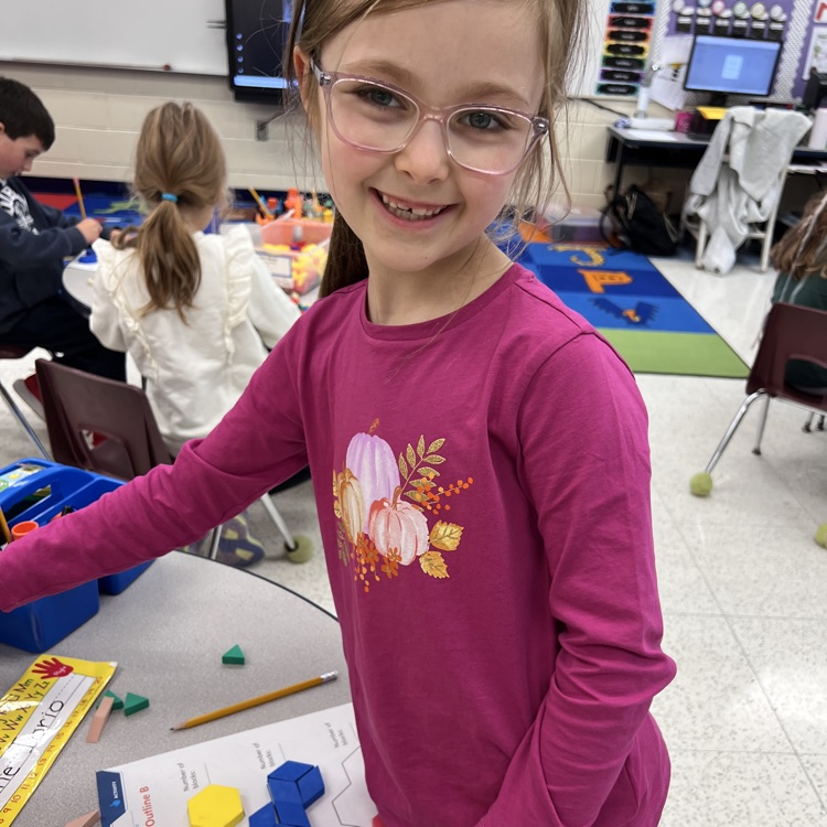 First graders are having fun composing and decomposing shapes!