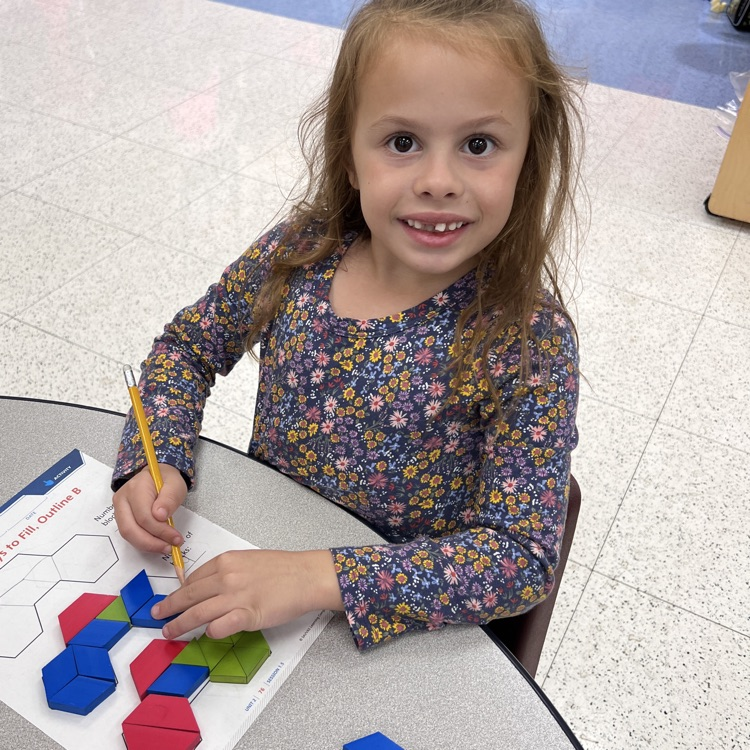 First graders are having fun composing and decomposing shapes!