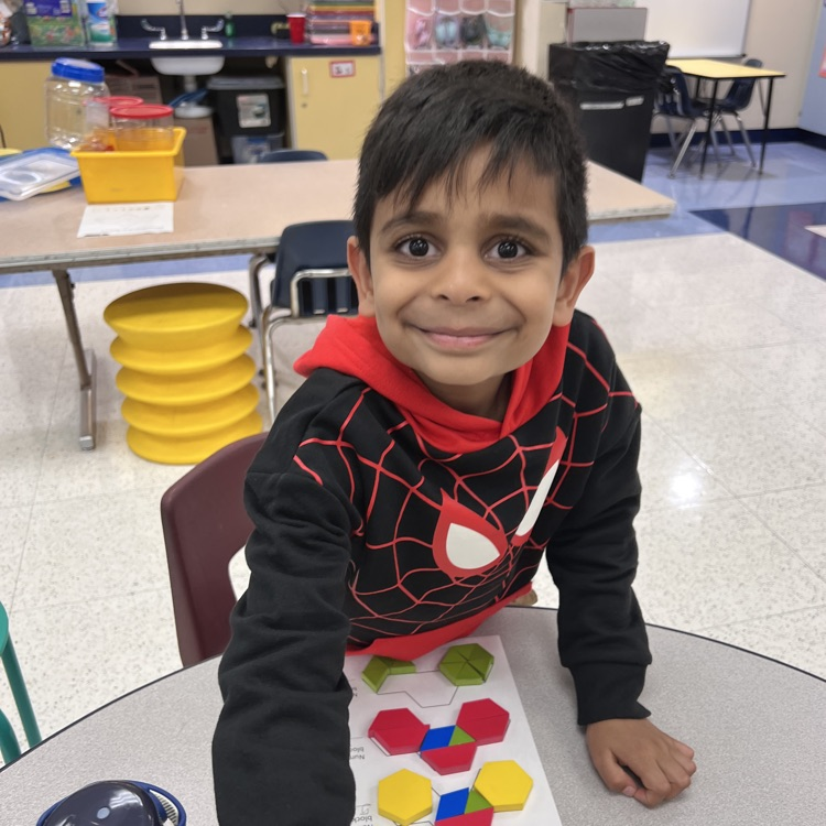 First graders are having fun composing and decomposing shapes!