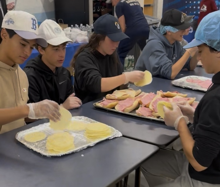 Big Blue Hoagie making