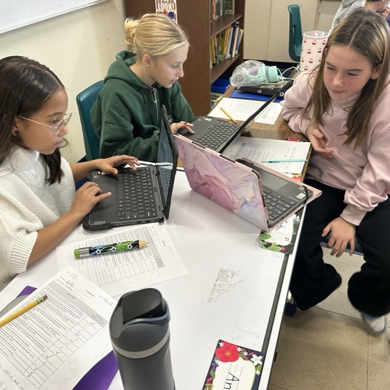 Students in 5Davidson participate in peer reviews for their Historical Fiction process pieces!