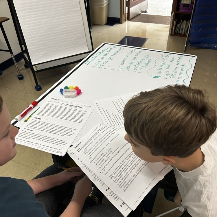 students are engaged in a high interest, nonfiction article.