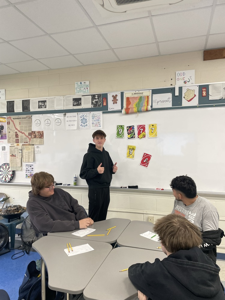 Slade Kirsch uses Uno Cards to demonstrate a basic proof.