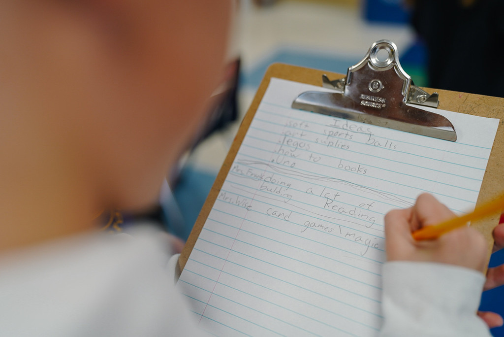 Clipboard with ideas