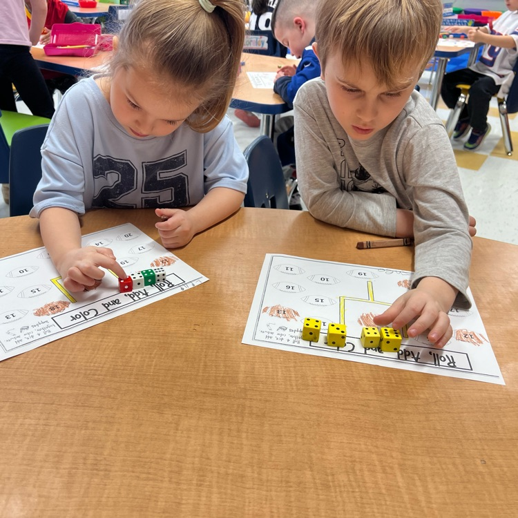 Kindergarten champs on a roll! π²β Rolling the dice, adding it up, and counting our way through a Super Bowlβthemed math adventure.