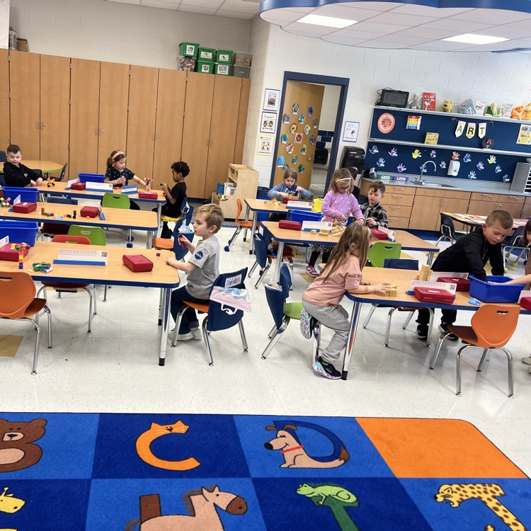 Our Kindergarten students at Tisdale used cubes as they built replicas and practiced careful observation, then matched faces with geo blocks to explore shapes and spatial thinking. Learning through building, problem-solving, and creativity is key! 