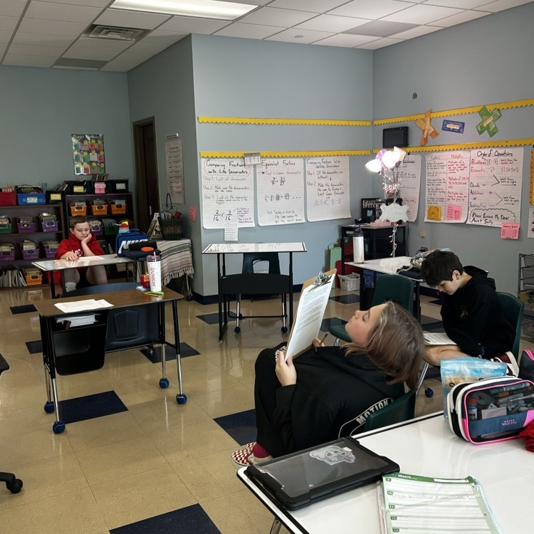 Students areworking on their opinion, writing piece