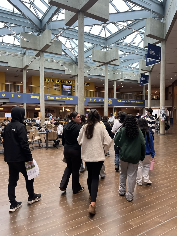 Walking through the student center