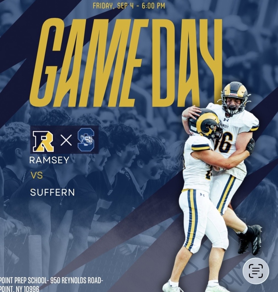 Ramsey takes on suffern tonight at West Point prep!! Blue and gold out 💛💙💛💙