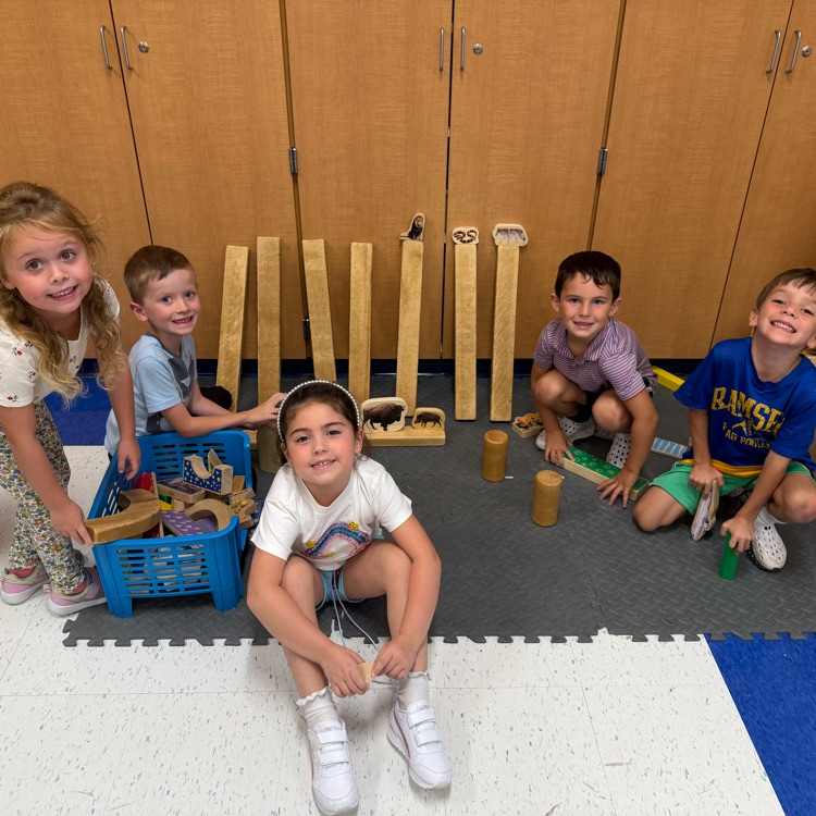 Our kindergarten friends at Tisdale are building, exploring, and using their imaginations with blocks while learning through teamwork and play! 🧱✨ 