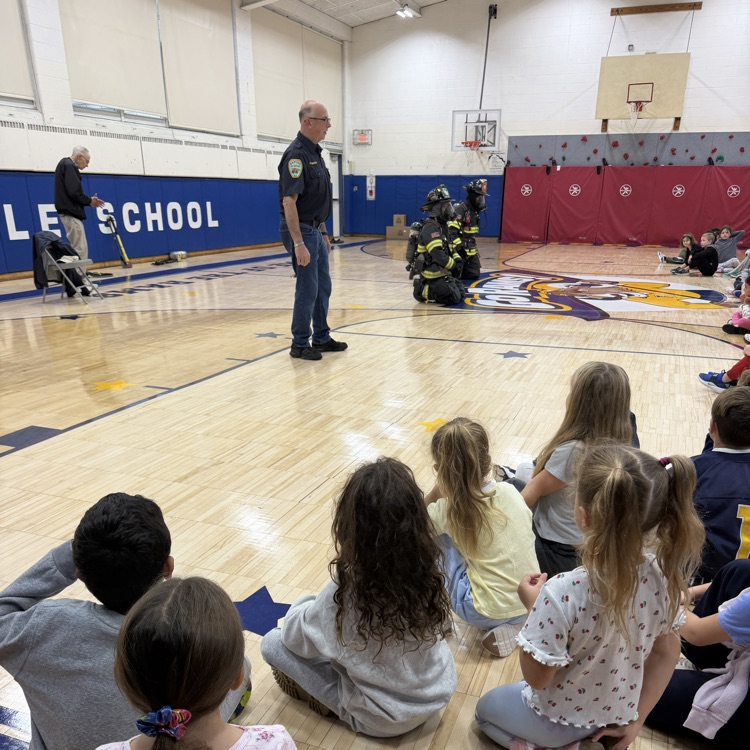 Thank you to the Ramsey Fire Department for coming in and teaching our first graders about being a firefighter and about fire safety.  🚒🧯