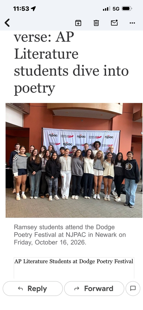 Altiero’s AP Lit students enjoying poetry at the Dodge Poetry Festival