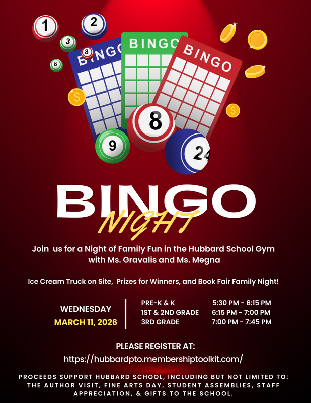 Family Bingo Night – Hubbard Gym
