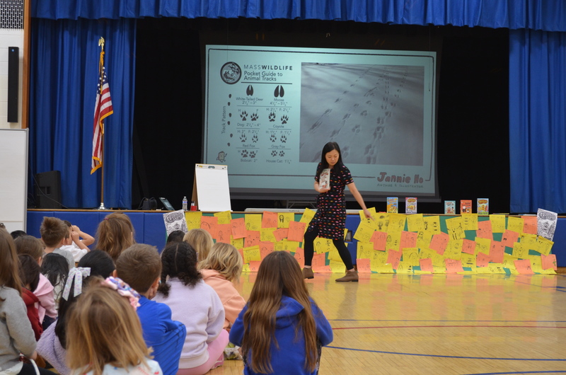 author and students