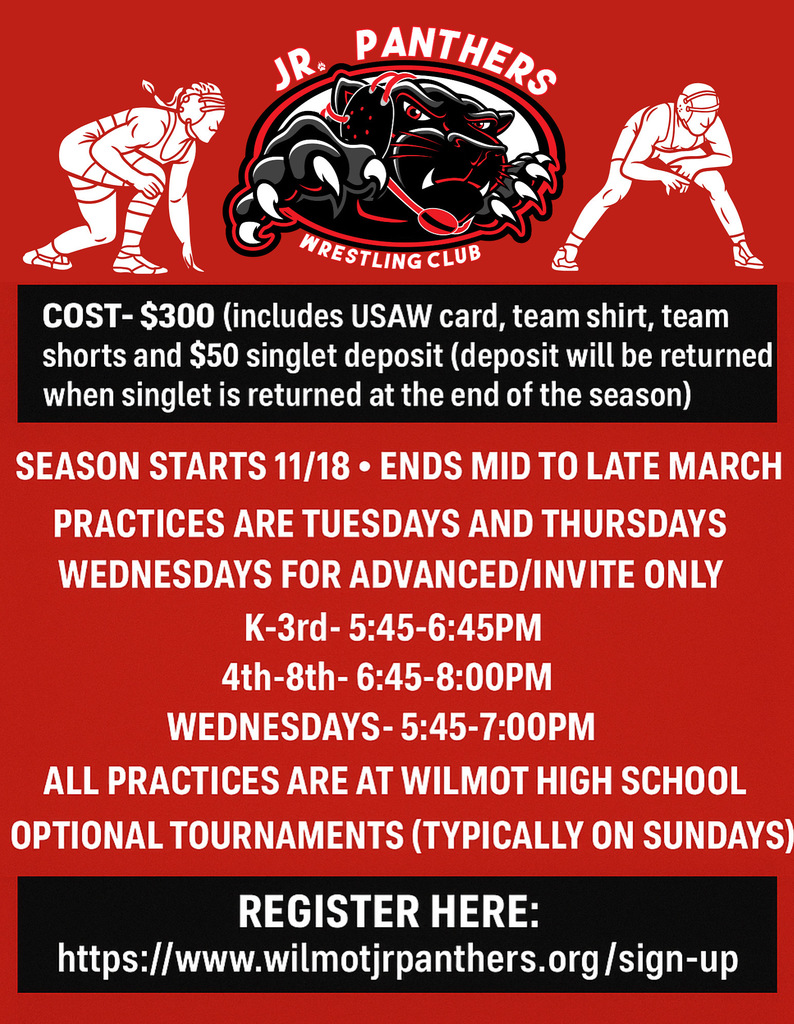 Jr. Panthers Wrestling Club Registration