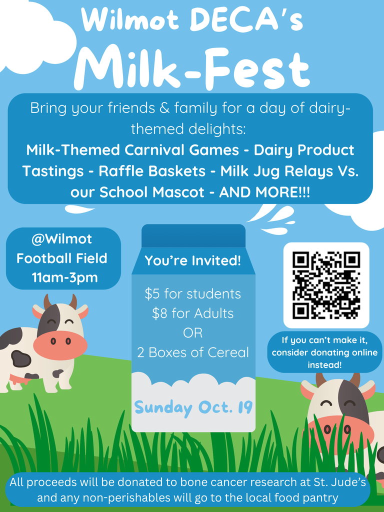 Wilmot DECA's Milk-Fest Oct. 19th
