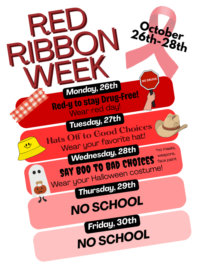Red Ribbon Week Starts Monday, 10/26!
