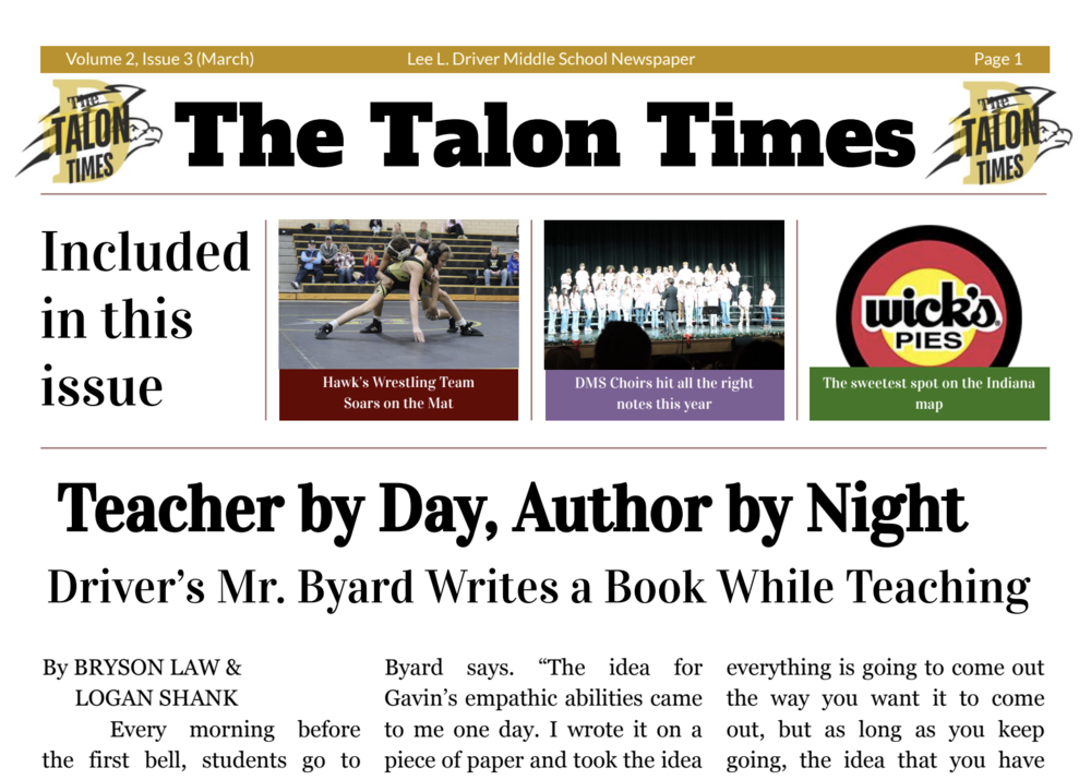 The Talon Times - DMS Journalism March Edition