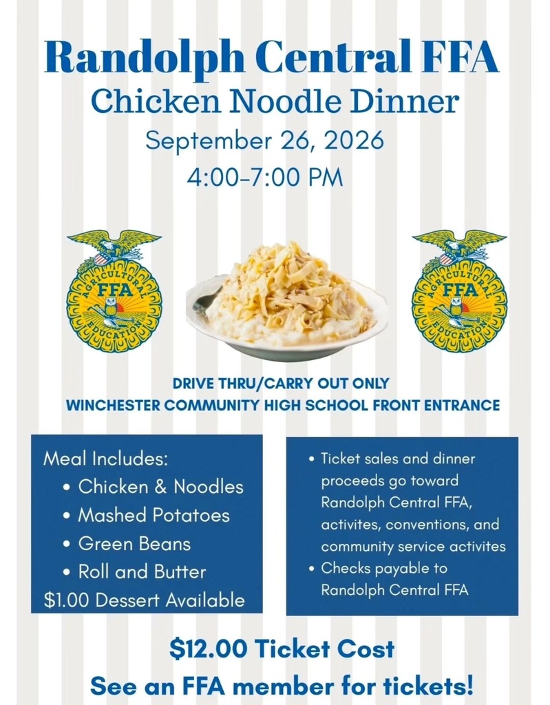 Chicken Noodle Dinner - Randolph Central FFA